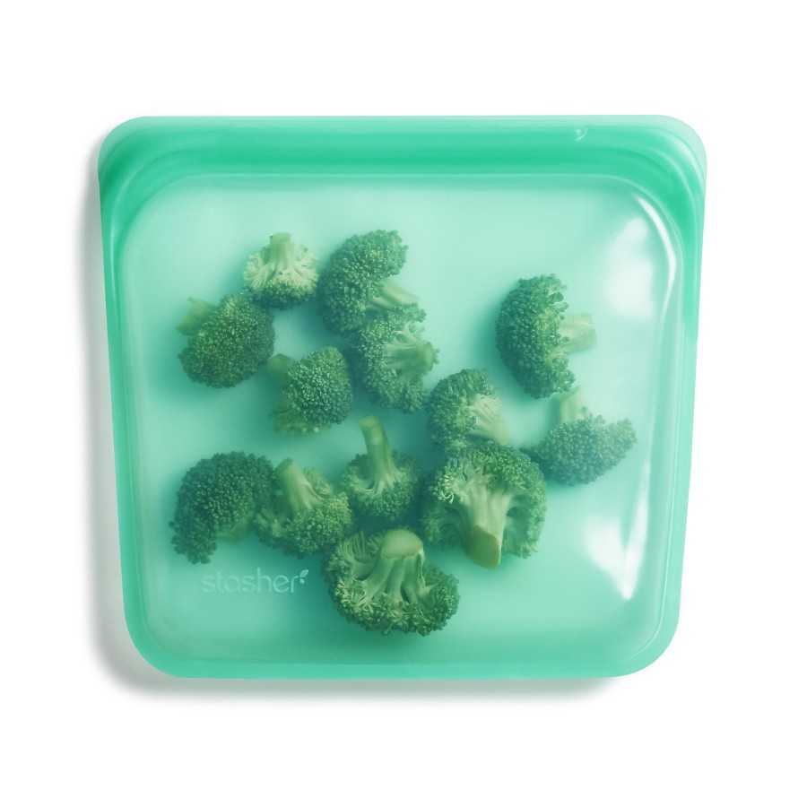 Daugkartinio naudojimo silikoninis stasher sumuštinių maišelis "Jade" 19.05 x 19.05 x 2.54 cm / 450 ml R00084