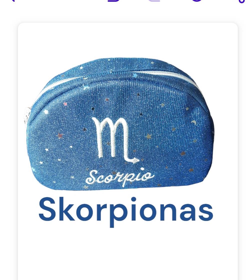 Kosmetinė su Skorpiono/ Scorpio horoskopo ženklu