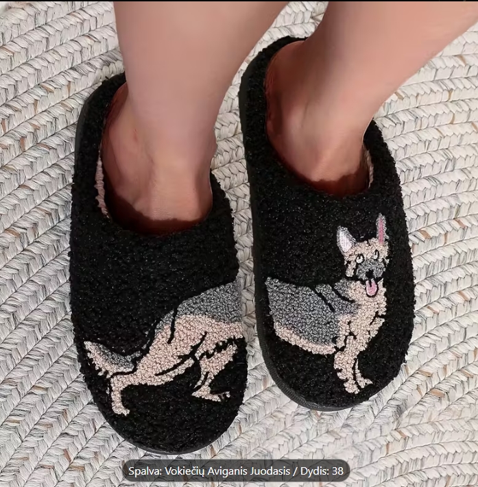 Šlepetės su aviganiu Dydžiai 36/37/38