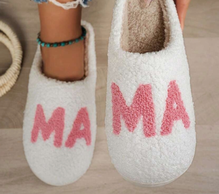 Šlepetės Mamai, žieminės šiltos moteriškos šlepetės