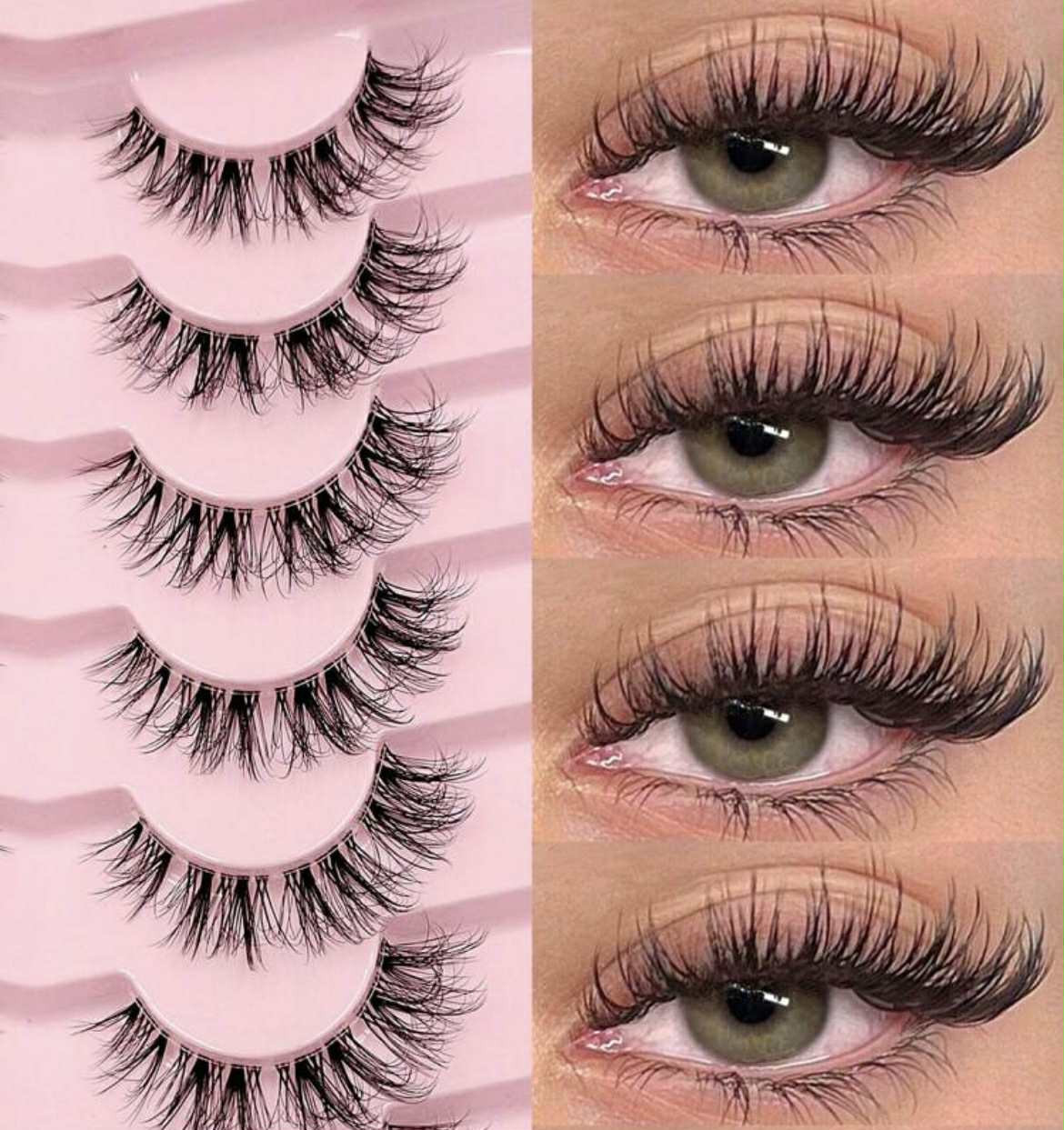 Dirbtinės blakstienos Cat Eye stiliaus