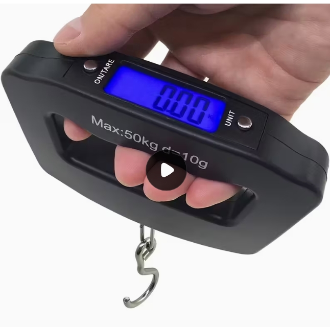 Nešiojamos skaitmeninės pakabinamos lagaminų svarstyklės - 50 kg